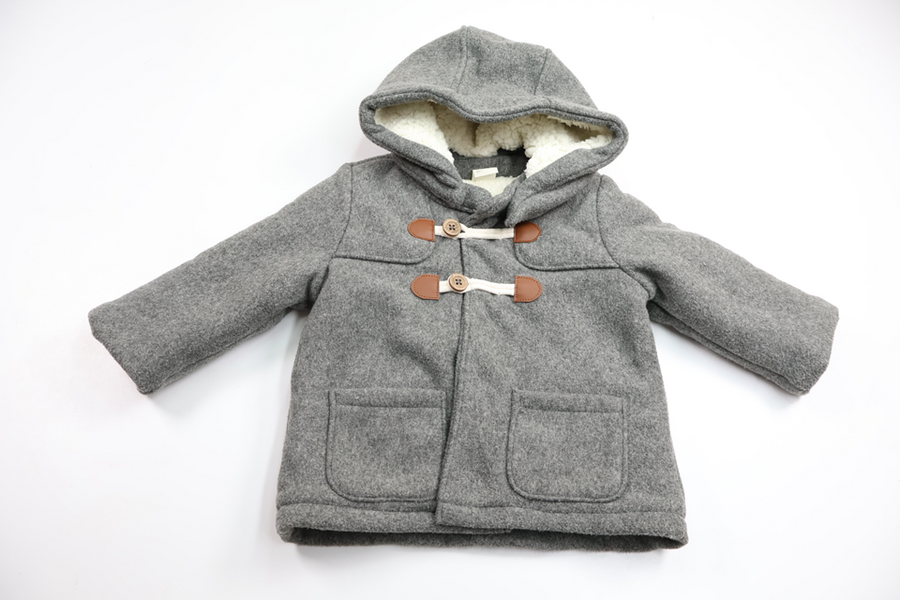 Fleecefodrad kappa från H&M - Storlek 80 - Grå
