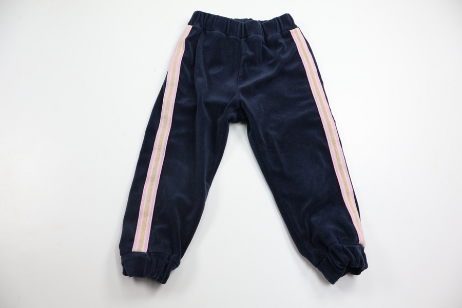Byxor i velour från Lindex - Storlek 92 - Marinblå