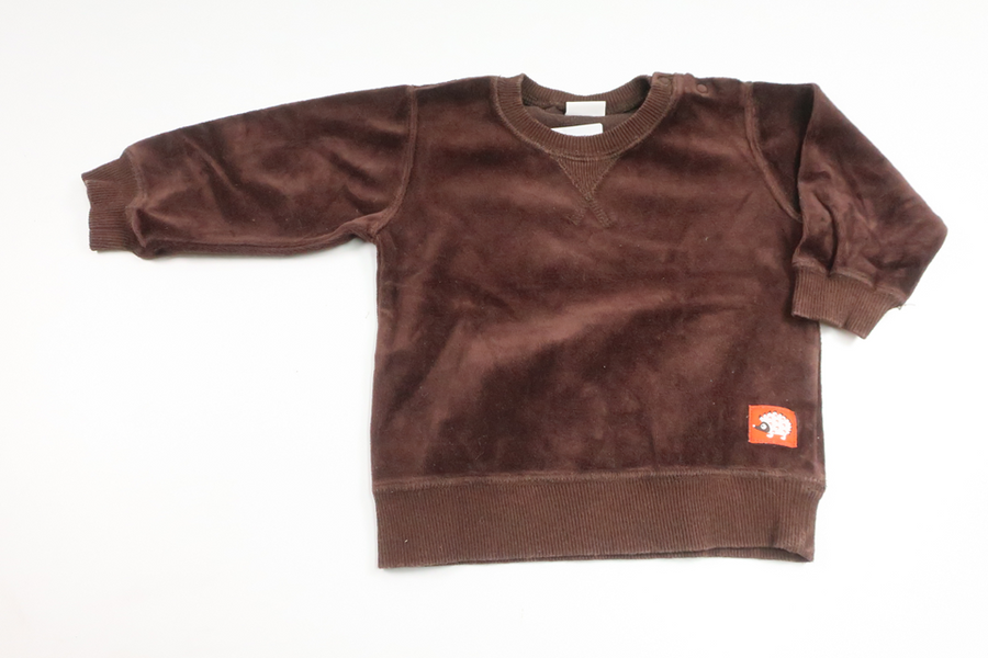 Tröja i fleece från Lindex - Storlek 74 - Brun