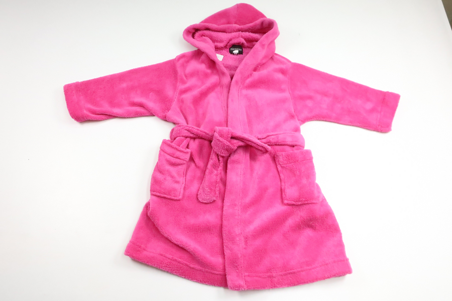 Morgonrock/Badrock i fleece från Hemtex - Storlek 98/104 - Rosa