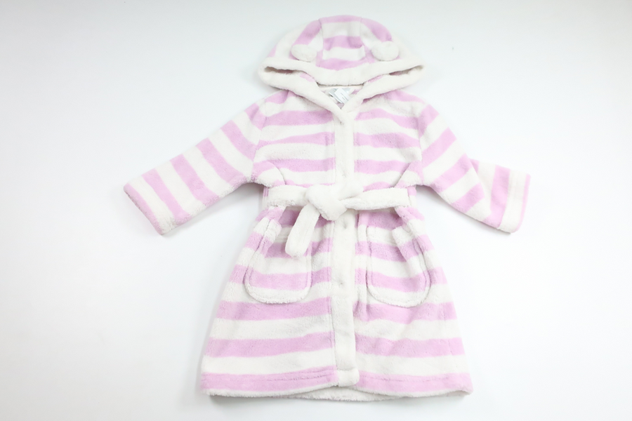 Morgonrock/Badrock i fleece från Kappahl - Storlek 92 - Vit