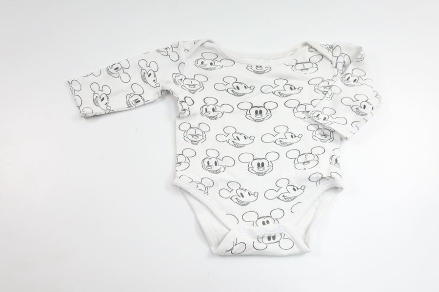Body med Musse Pigg från Disney - Storlek 56 - Vit