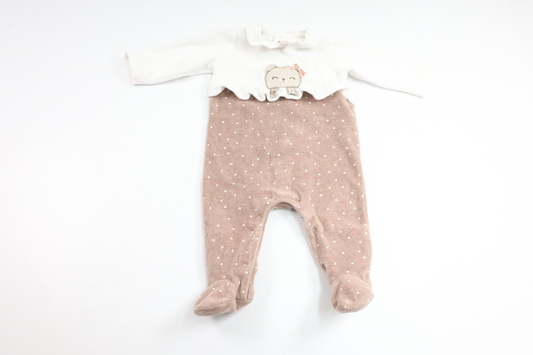 Jumpsuit i fleece från Okänt - Storlek 62/68 - Beige