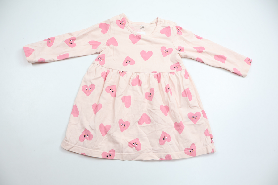 Klänning med hjärta från Lindex - Storlek 74 - Rosa