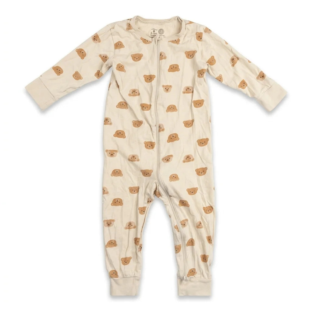 Djurmönstrad pyjamas från Lindex - Storlek 92 - Beige