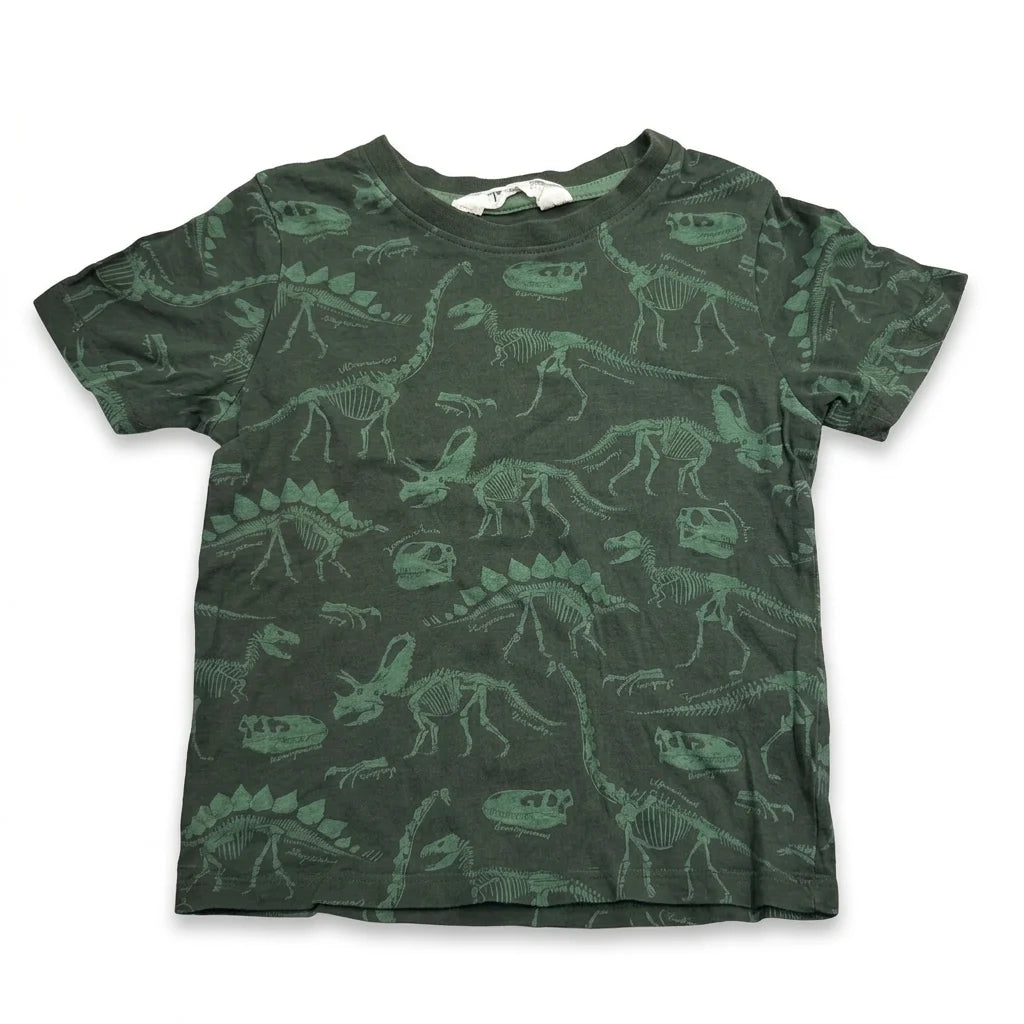 Mönstrad t-shirt från H&M - Storlek 98/104 - Grön