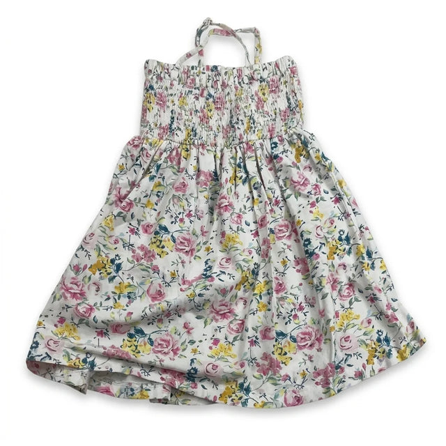 Blommig klänning från Luca & Lola - Storlek 110/116 - Vit