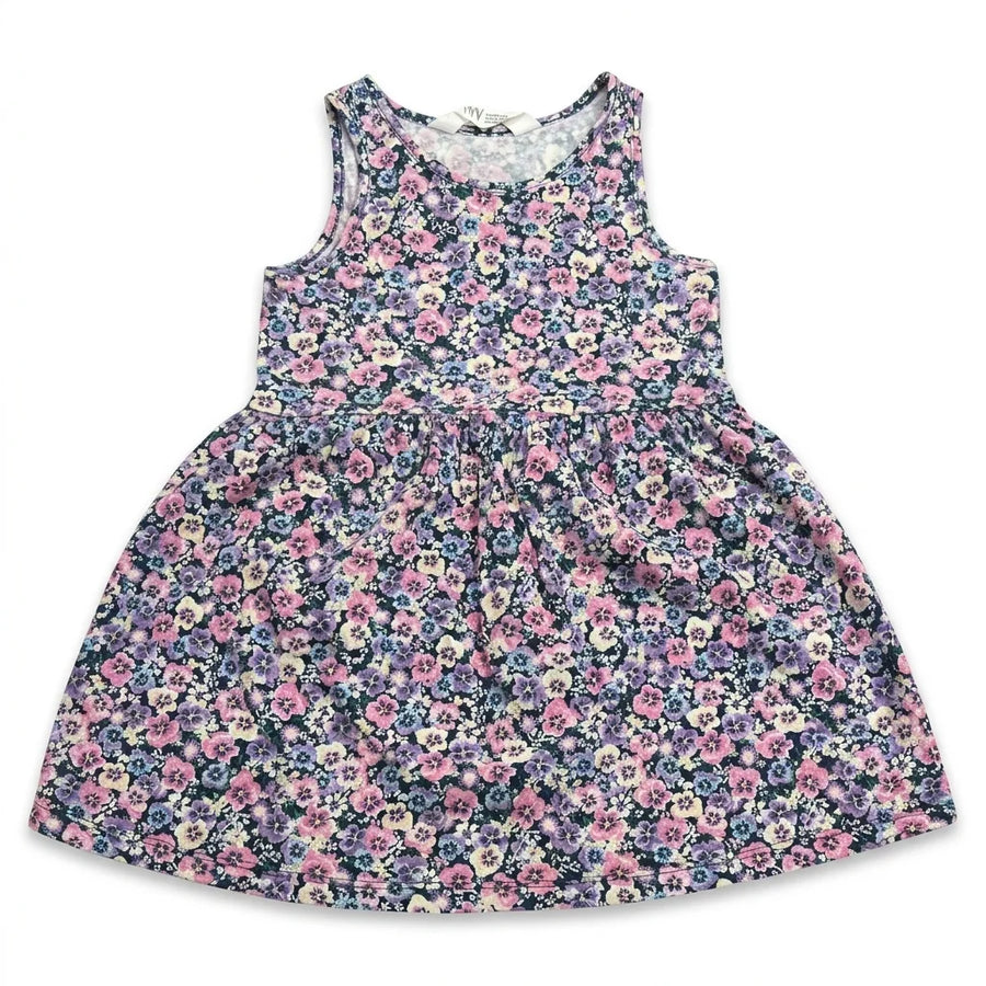 Blommig klänning från H&M - Storlek 92 - Benvit