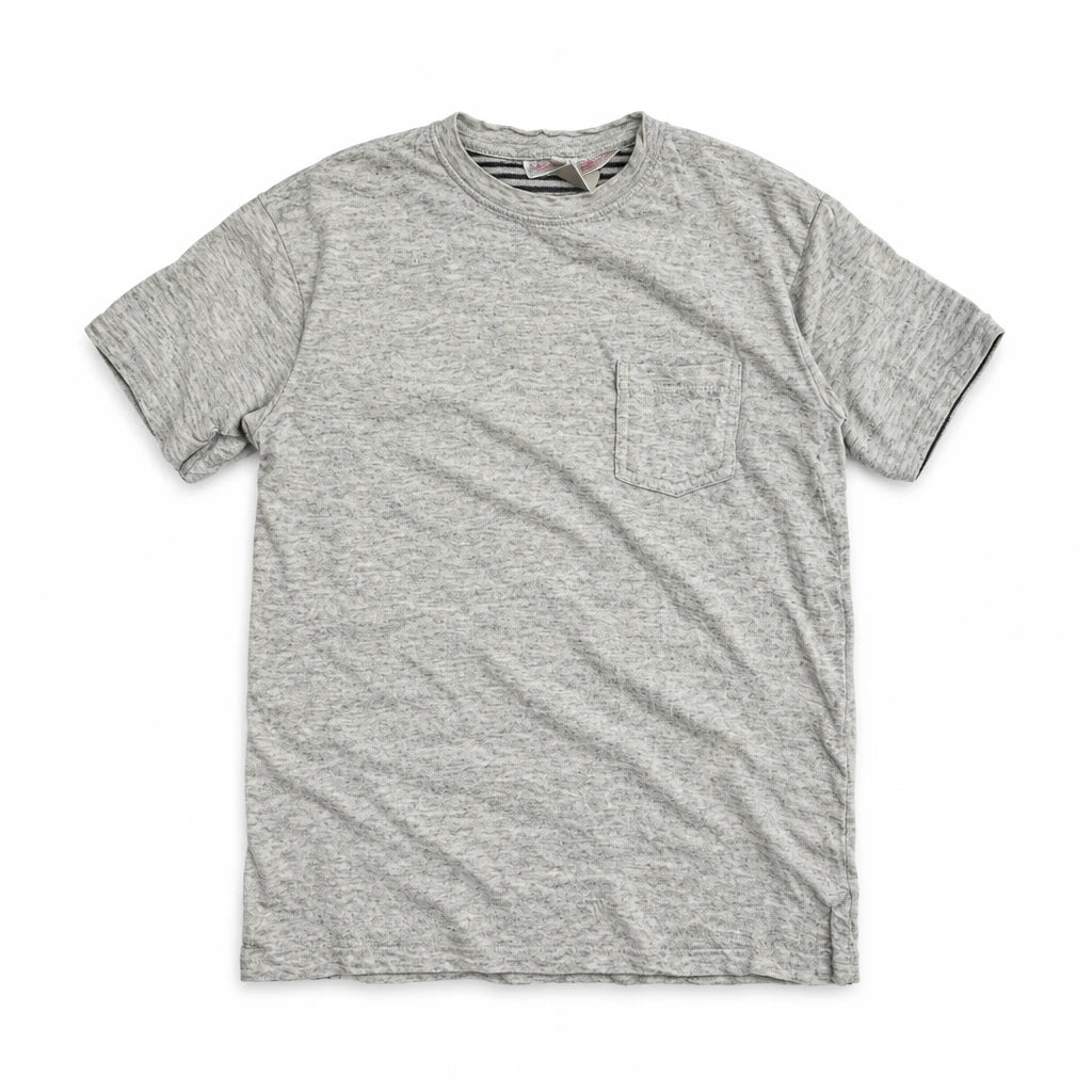 T-shirt med randig halsringning från Zara Babyboy - Storlek 6/9 - Benvit