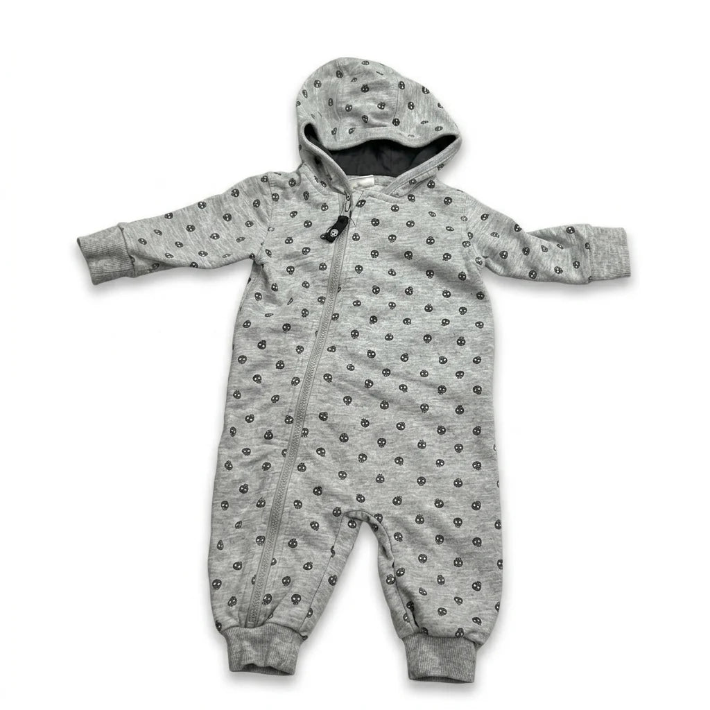 Mönstrad jumpsuit från Lindex - Storlek 62 - Grå