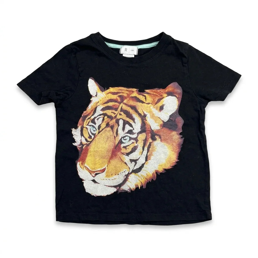 Mönstrad t-shirt från La Redoute - Storlek 110/116 - Svart