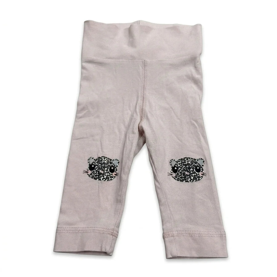Djurmönstrade leggings från H&M - Storlek 62 - Rosa