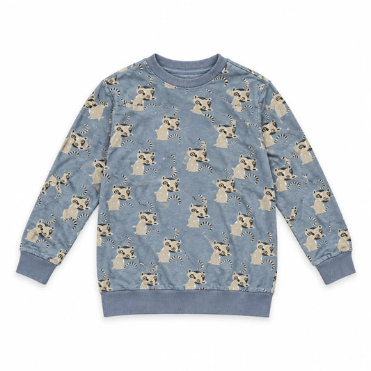 Djurmönstrad sweatshirt från Denim Day - Storlek 128 - Blå