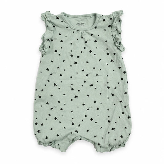Randig onesie från Next Baby - Storlek 68/74 - Grön