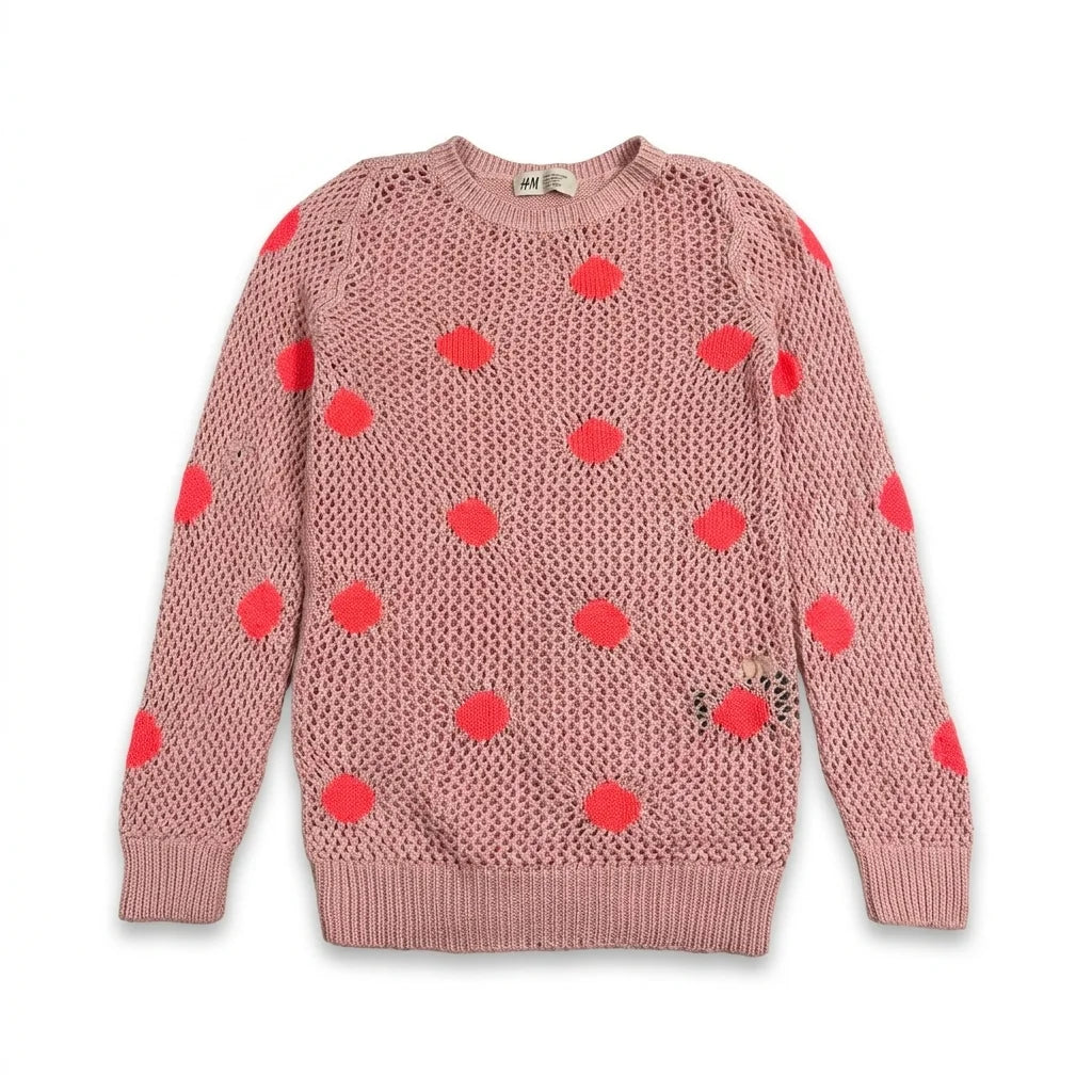 Prickig tröja från H&M - Storlek 134/140 - Rosa
