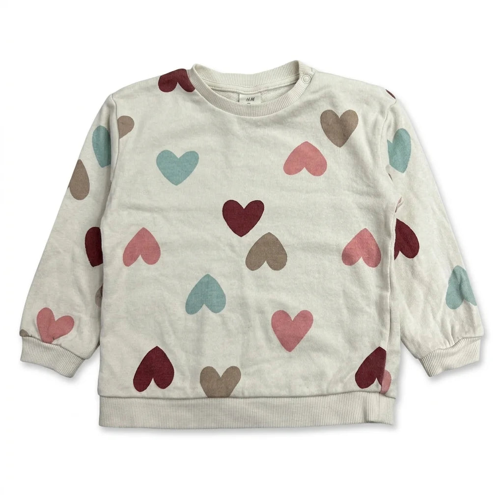 Prickig tröja från H&M - Storlek 86 - Vit