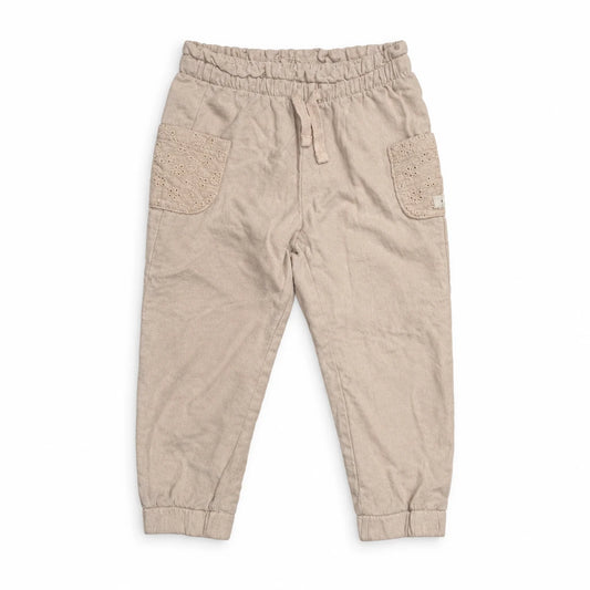 Mjukisbyxor från Newbie - Storlek 86 - Beige