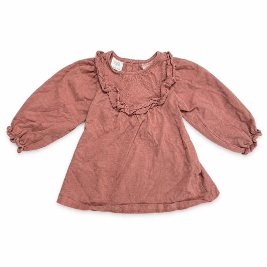 Broderad blus från Zara - Storlek 86/92 - Rosa
