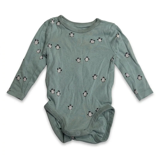 Djurmönstrad body från H&M - Storlek 62 - Grön