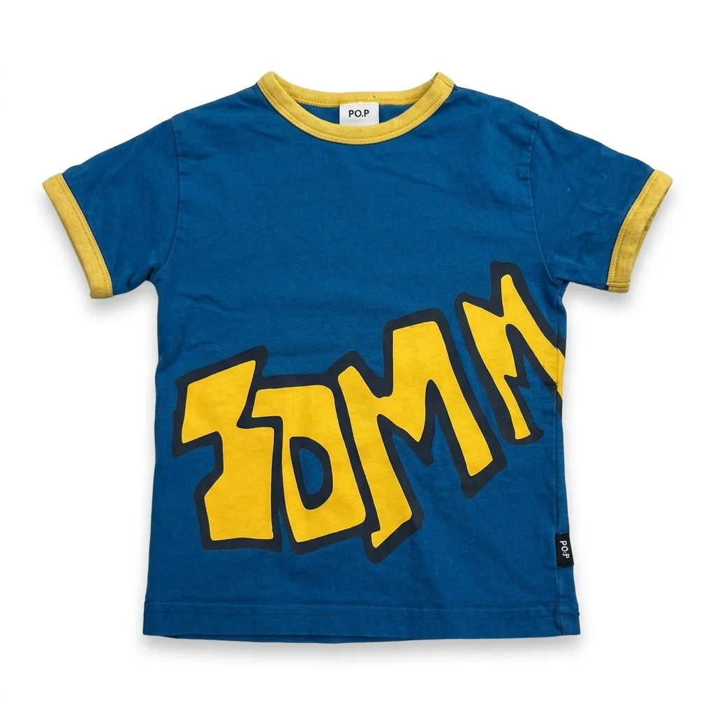 Mönstrad t-shirt från Polarn o. Pyret - Storlek 98 - Blå